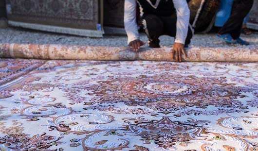 روش اصولی لول کردن قالی در قالیشویی شهر ری 